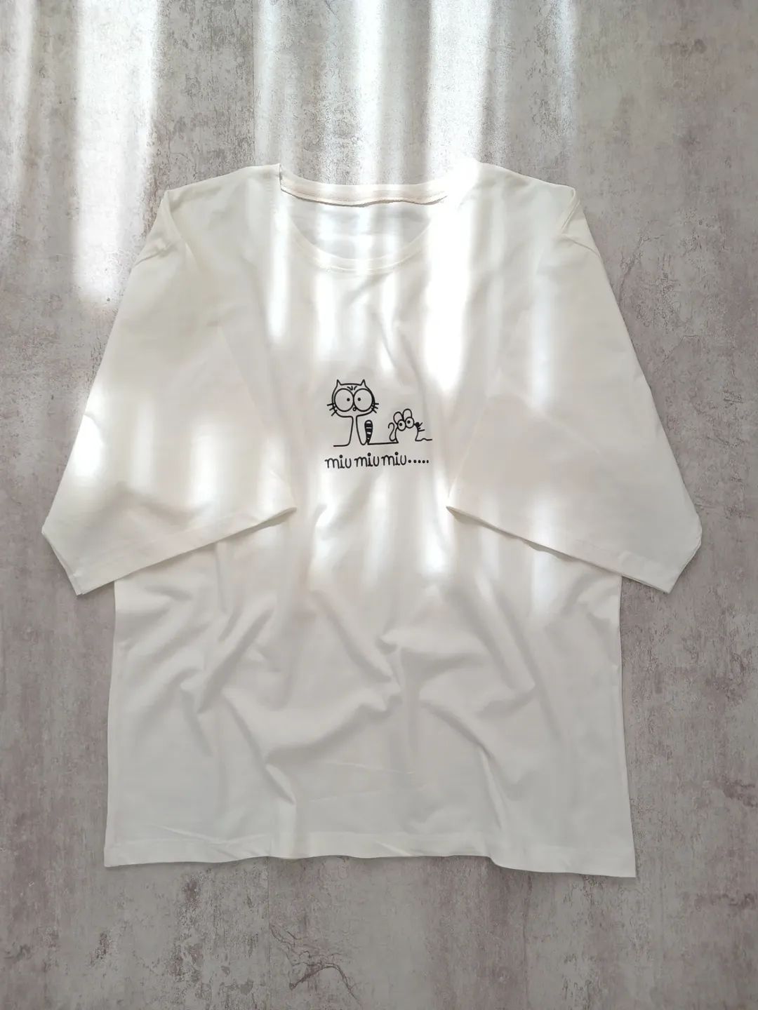 Miu Miu Miu Printed Drop Shoulder Tees