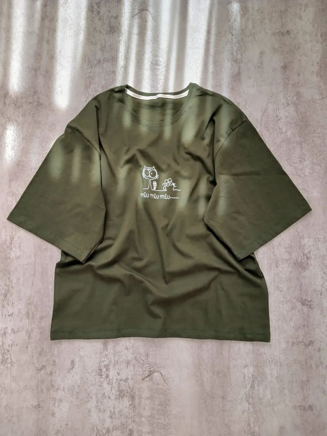 Miu Miu Miu Printed Drop Shoulder Tees