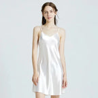 MALAI SILKY NIGHTGOWNS - WHITE