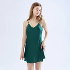 MALAI SILKY NIGHTGOWNS - GREEN