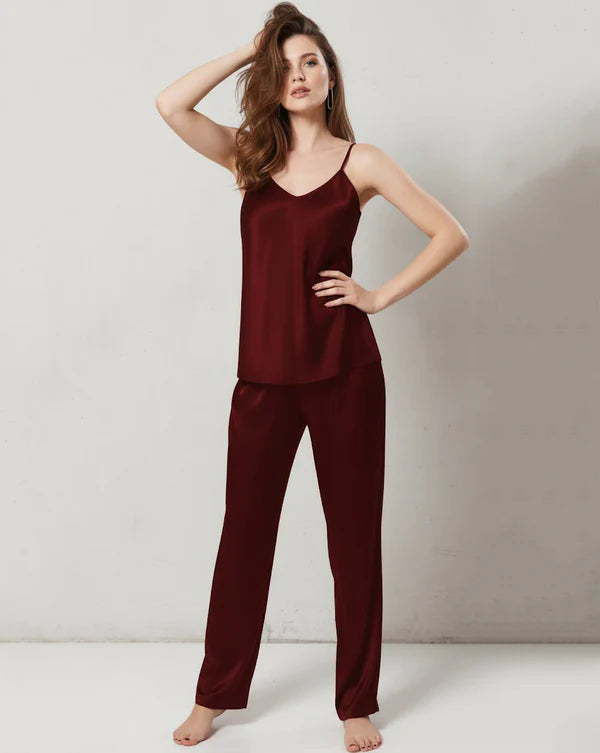 CAMI SILK - MAROON