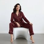 PLAIN SILK-NIGHT SUIT