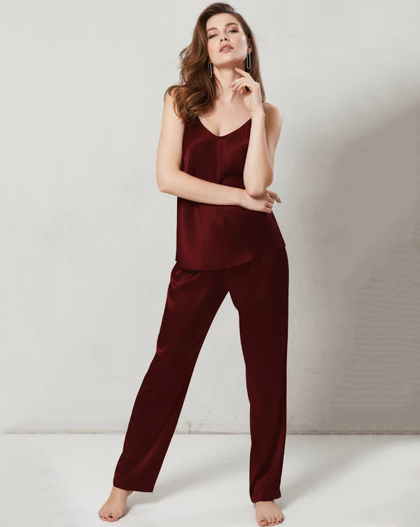 CAMI SILK - MAROON