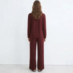 Cloud Pajama Set - Maroon