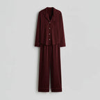 Cloud Pajama Set - Maroon