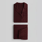 Cloud Pajama Set - Maroon