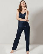 CAMI SILK - NAVYBLUE