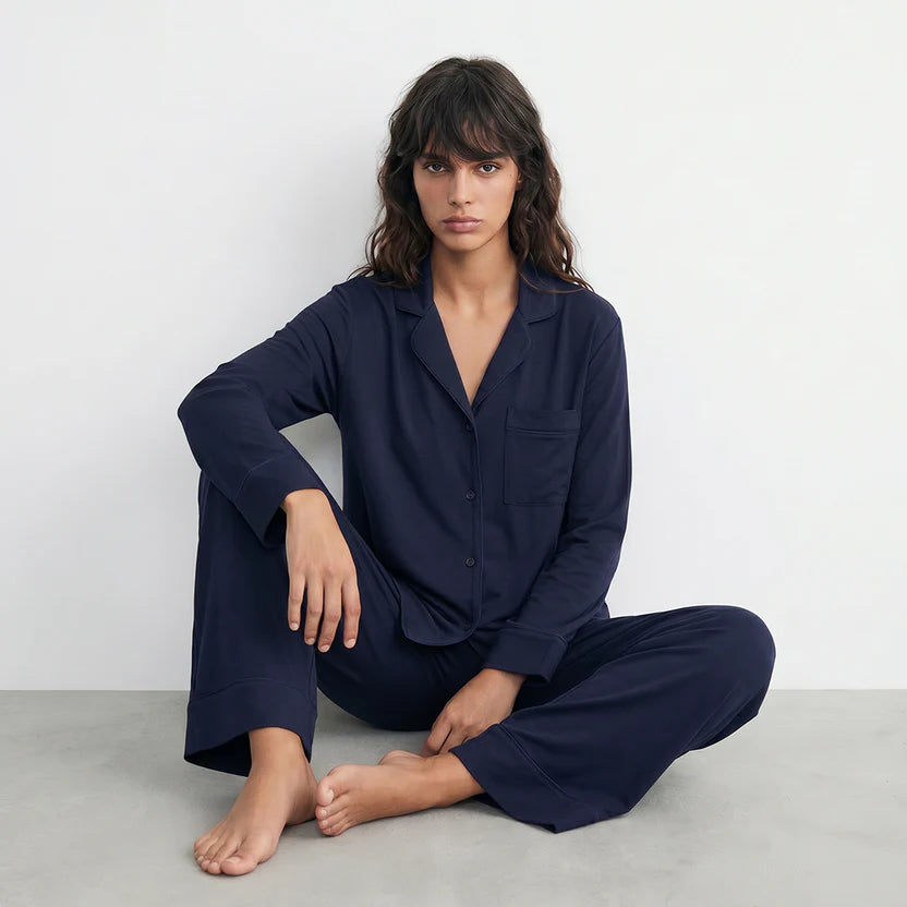 Cloud Pajama Set - Navyblue
