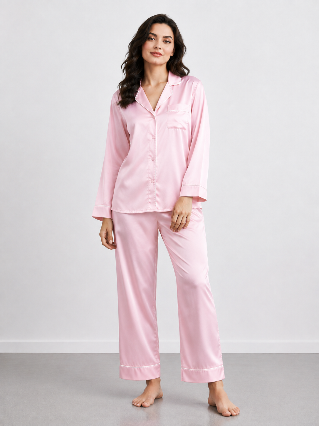 PLAIN SILK -  LIGHT PINK