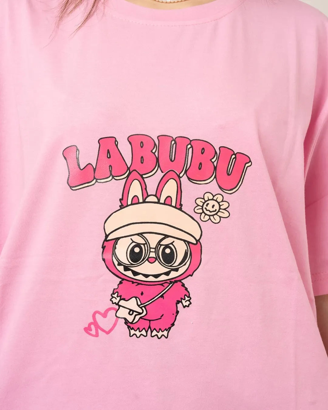 Labubu Printed Drop Shoulder Tees
