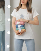 Mini Kitty Printed Basic Tees