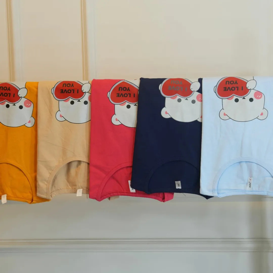 Love Bear Printed Drop Shoulder Tees