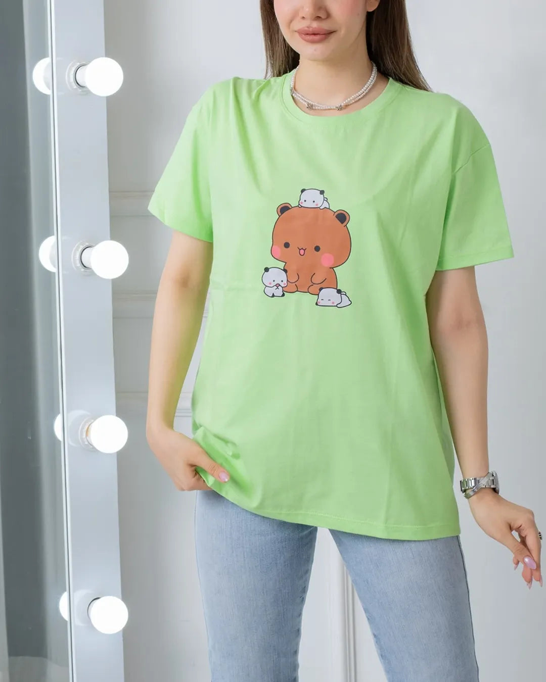 Bear Printed Basic Tees
