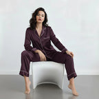 PLAIN SILK-NIGHT SUIT