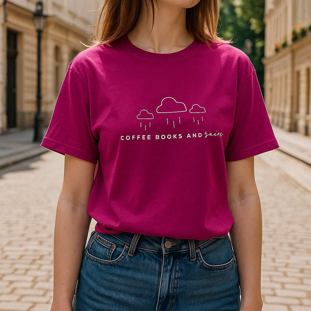 Clouds Printed Basic Tees