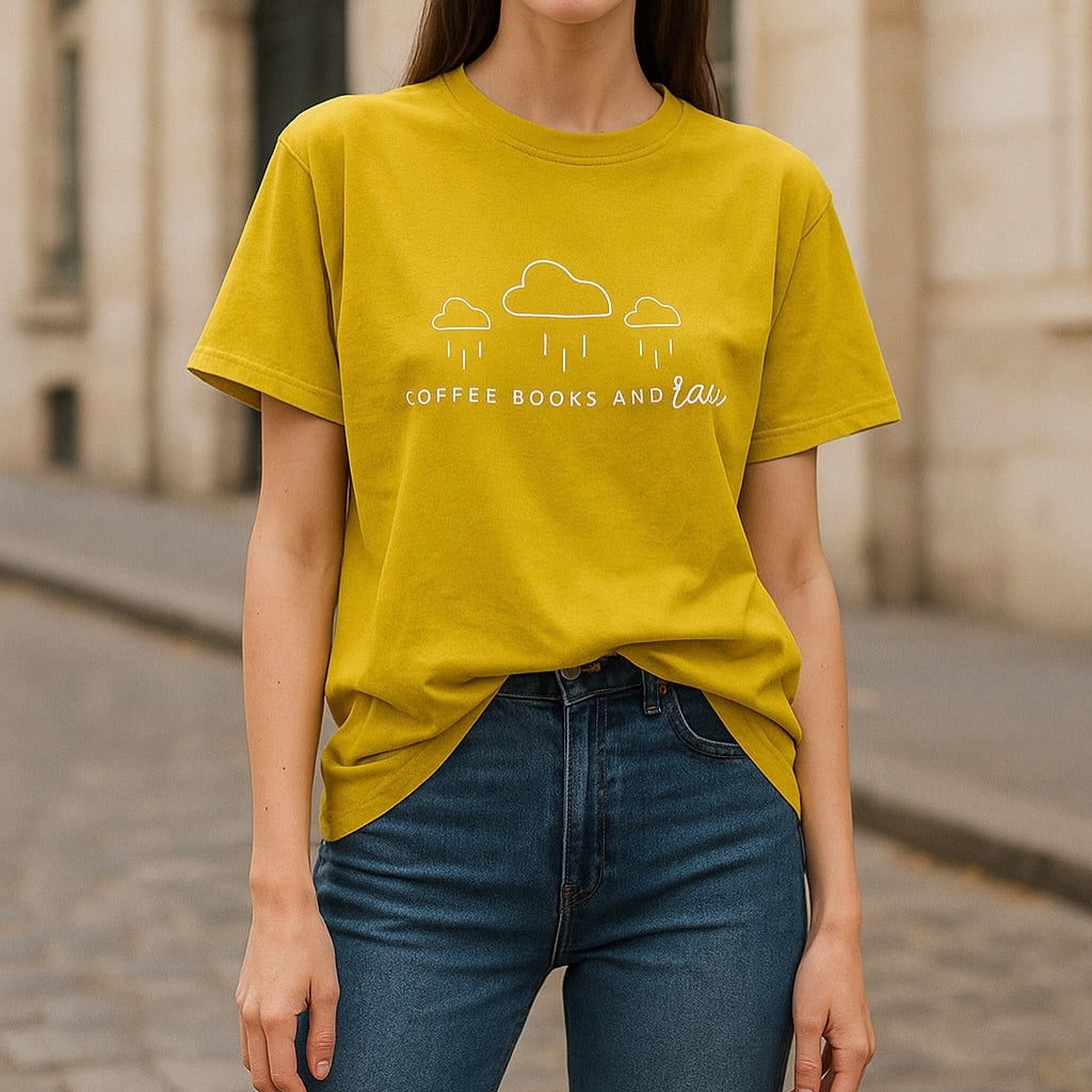 Clouds Printed Basic Tees