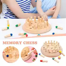Wooden Memory Chess Matching Game