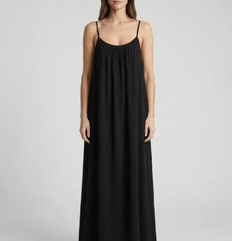 STUNNING BACKLESS MAXI DRESS - BLACK