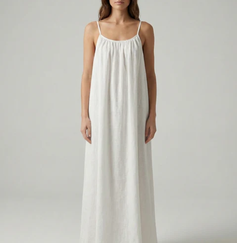 STUNNING BACKLESS MAXI DRESS -WHITE