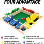 hut The Box Dice Game – Wooden Family Math Board Game 2–4 Players