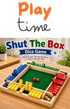 hut The Box Dice Game – Wooden Family Math Board Game 2–4 Players