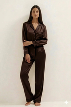PLAIN SILK - BROWN