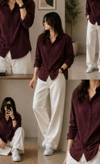 Premium Women's Classic Linen Relaxed Shirt