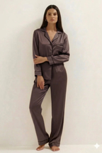PLAIN SILK - DUSTYBROWN
