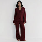 Cloud Pajama Set - Deep Red