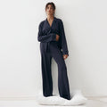 LINEN PAJAMA SET - NAVYBLUE