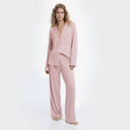 LINEN PAJAMA SET - Dusty Pink
