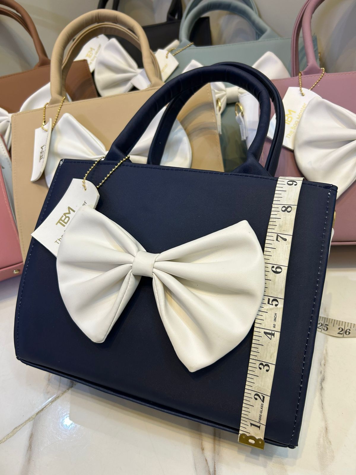TRENDY BOW STYLE HANDBAG