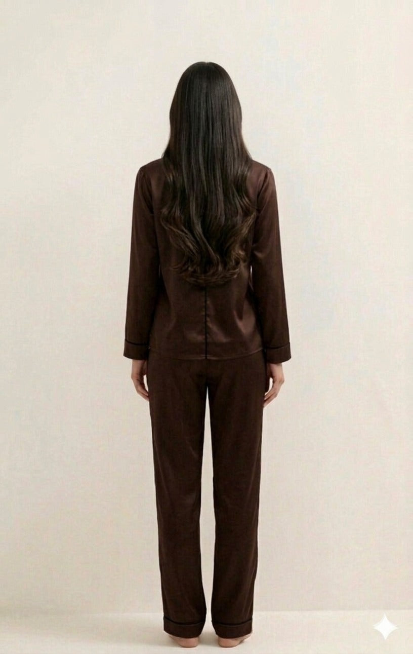 PLAIN SILK - BROWN