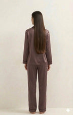 PLAIN SILK - DUSTYBROWN