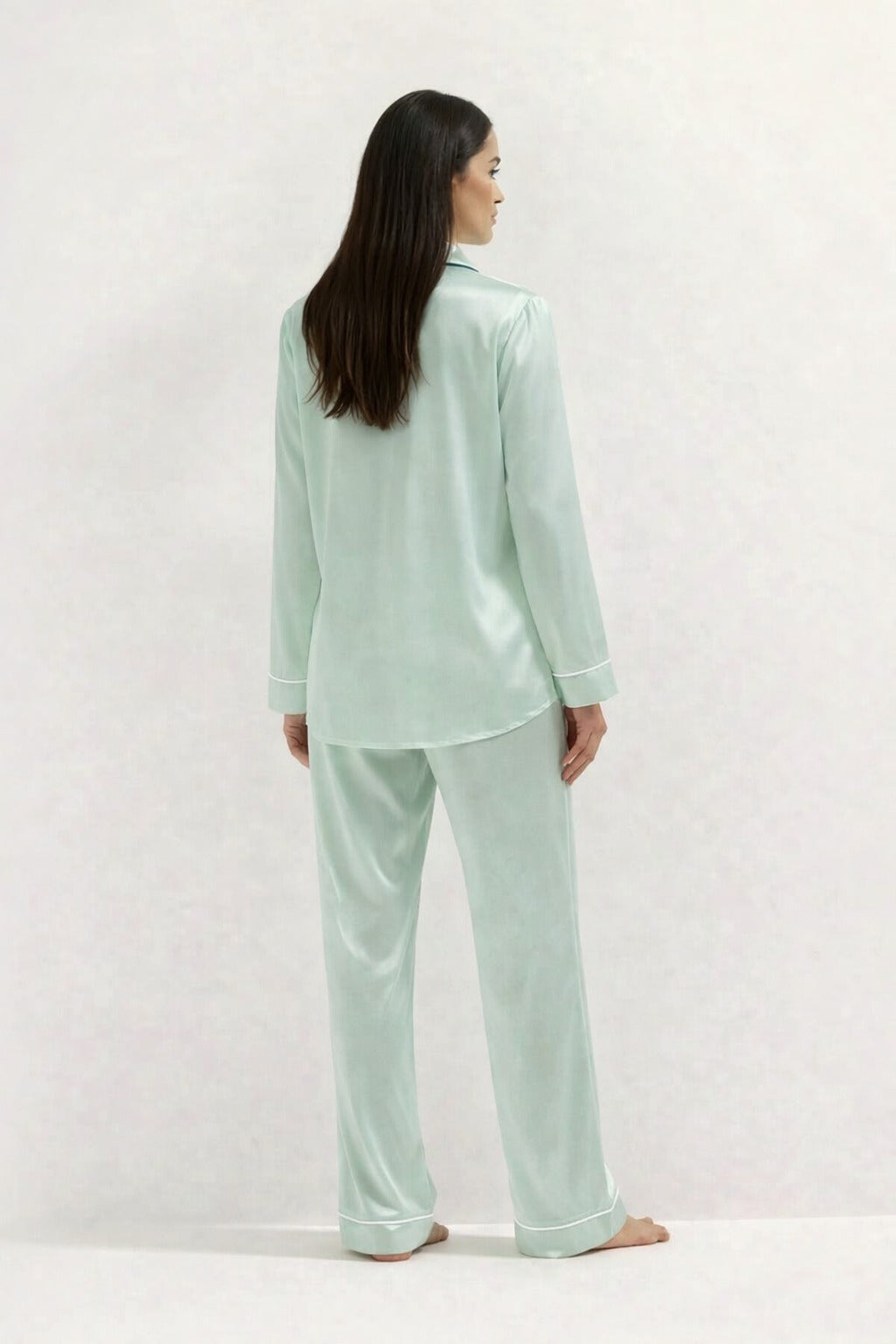 PLAIN SILK -  SEAFOAM GREEN