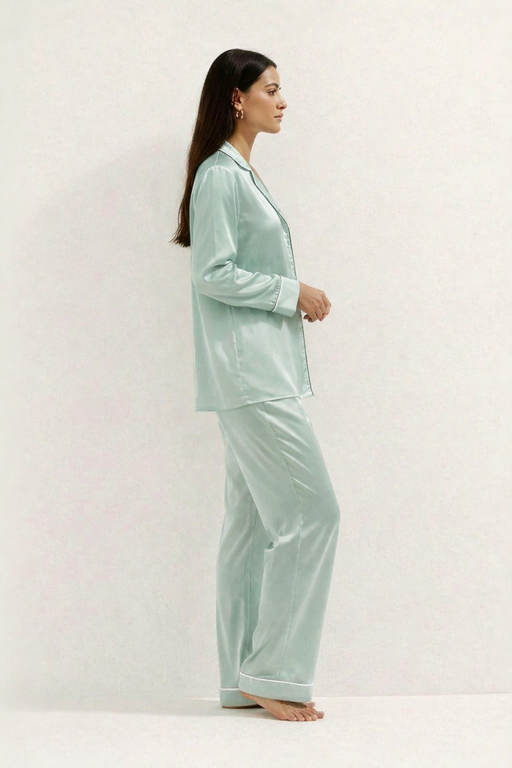 PLAIN SILK -  SEAFOAM GREEN