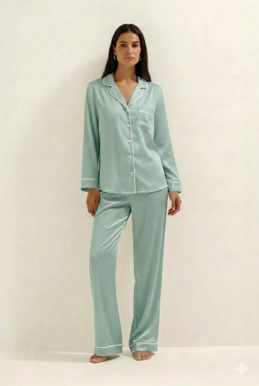 PLAIN SILK -  SEAFOAM GREEN