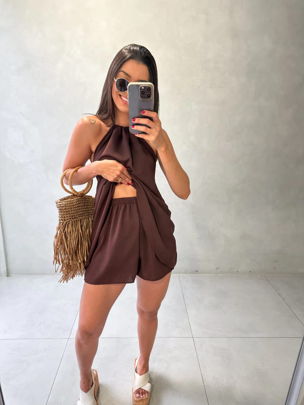 CONJUNTO LINEN TWO-PIECE SET - MOCHA