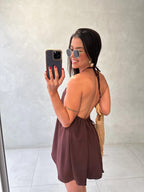 CONJUNTO LINEN TWO-PIECE SET - MOCHA
