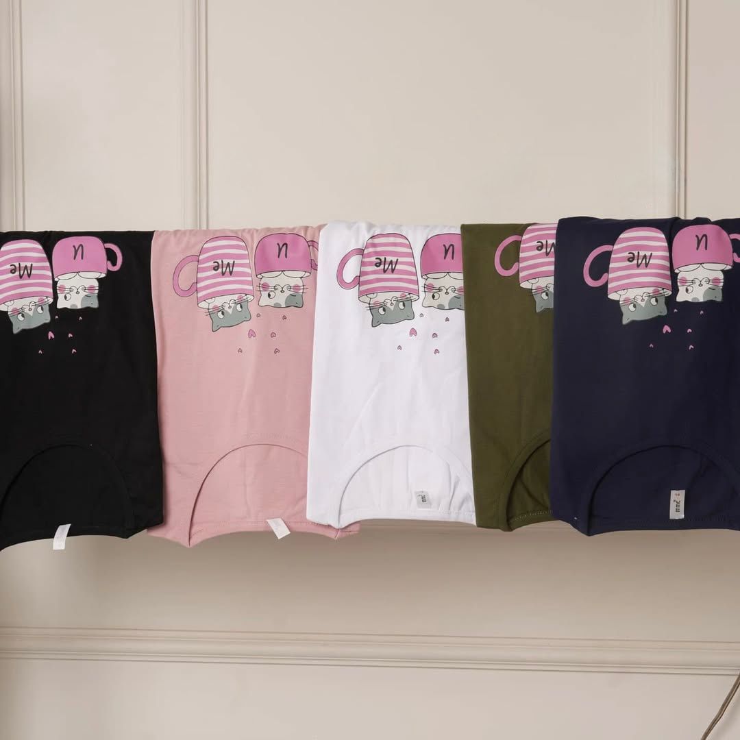 U Me Printed  Drop Shoulder Tees