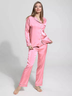 PLAIN SILK-NIGHT SUIT