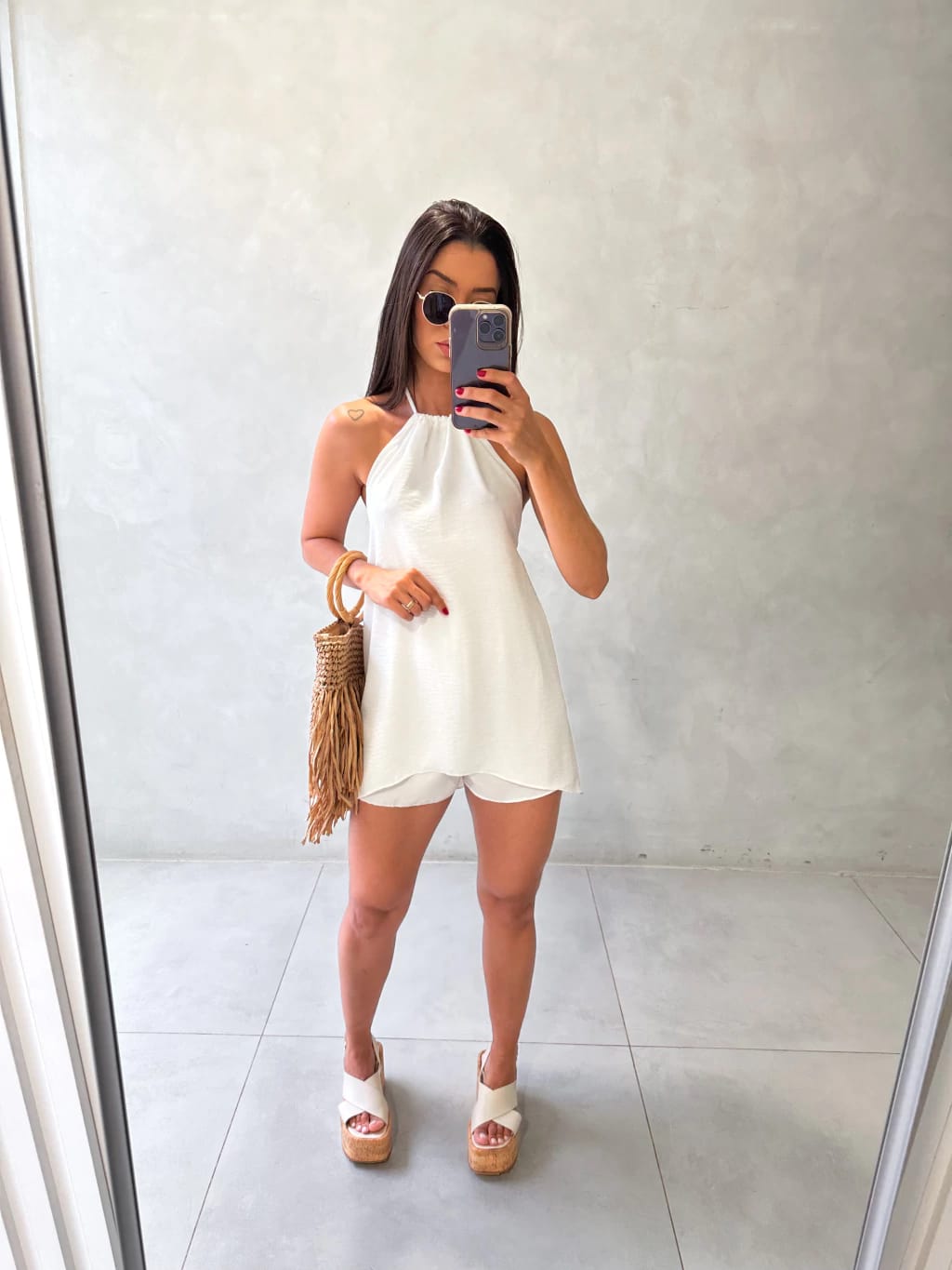 CONJUNTO LINEN TWO-PIECE SET - WHITE