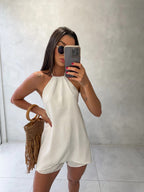 CONJUNTO LINEN TWO-PIECE SET - WHITE