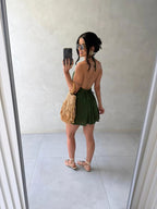CONJUNTO LINEN TWO-PIECE SET - EMERALD GREEN
