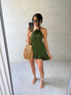 CONJUNTO LINEN TWO-PIECE SET - EMERALD GREEN