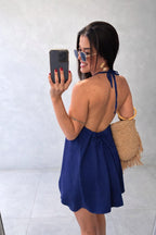 CONJUNTO LINEN TWO-PIECE SET - MIDNIGHT BLUE