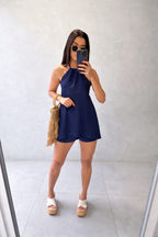 CONJUNTO LINEN TWO-PIECE SET - MIDNIGHT BLUE