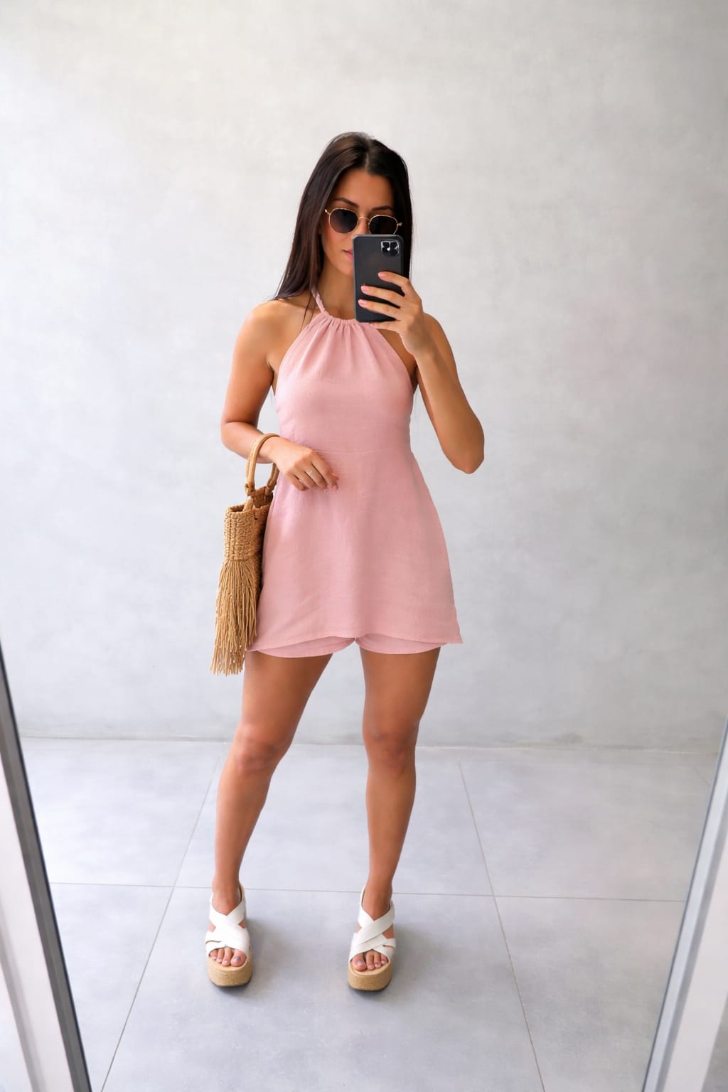 CONJUNTO LINEN TWO-PIECE SET - BLUSH PINK