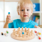 Wooden Memory Chess Matching Game