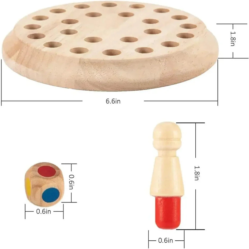 Wooden Memory Chess Matching Game